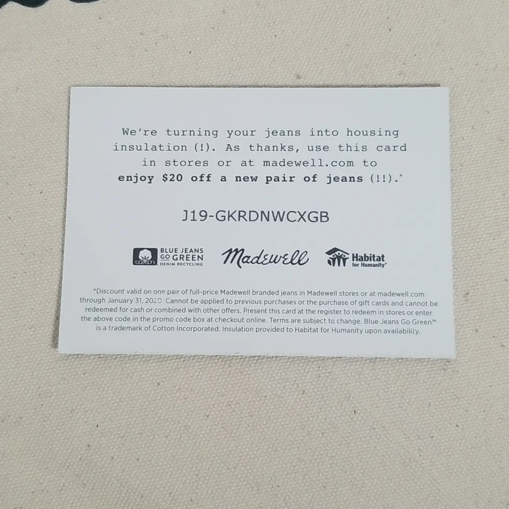 Madewell Canvas Bag Never Used